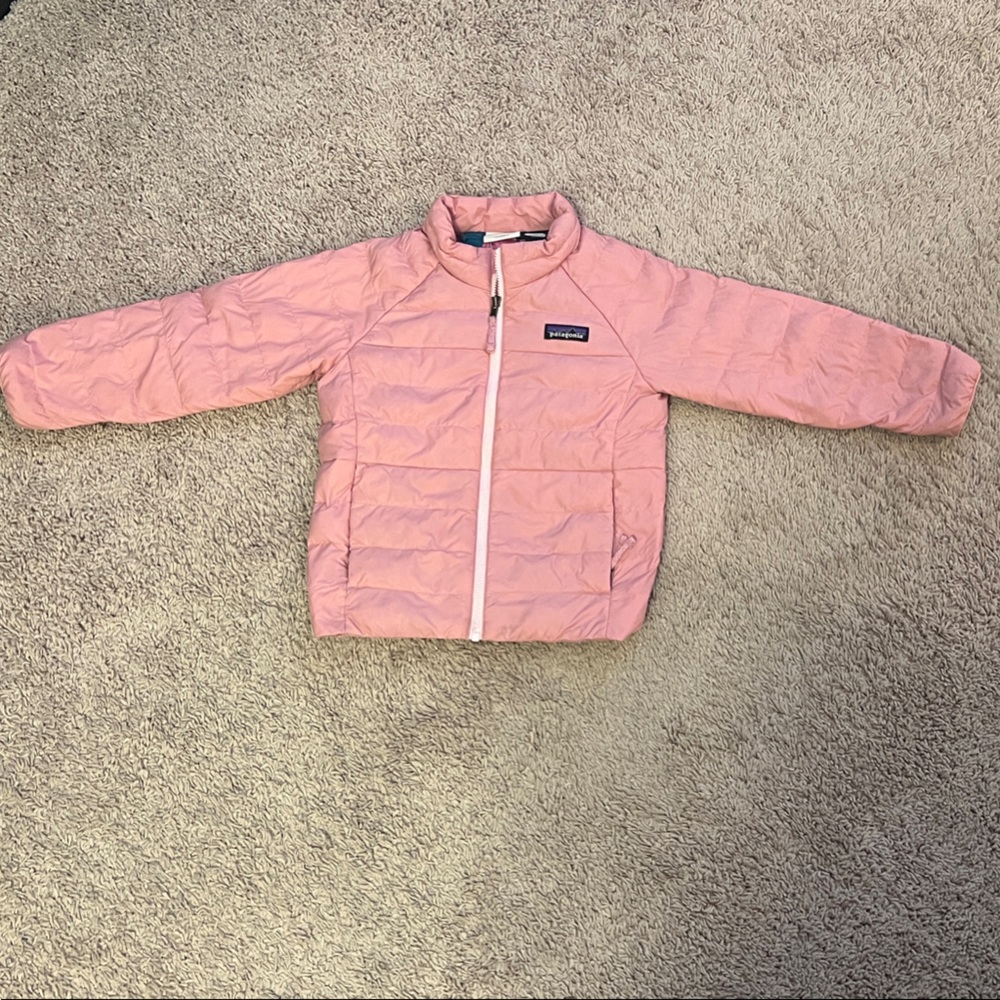 Pink Patagonia Kids down sweater insulated jacket 4T